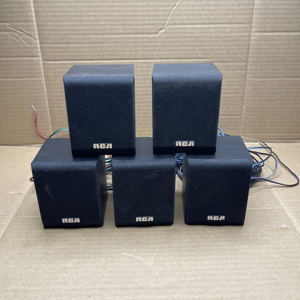RCA RTD3133H 5 Speaker Surround Sound Set Front Rear Center Tested OEM Black